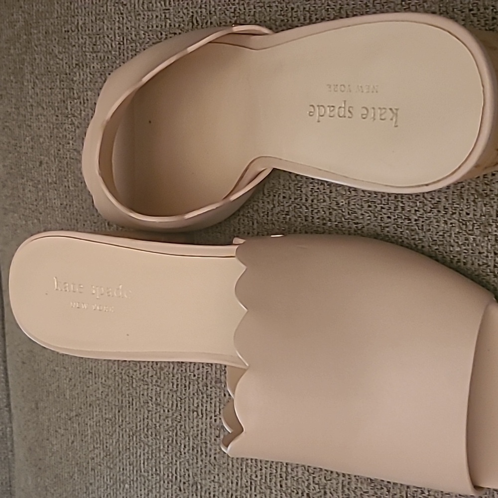 Kate Spade Nude Cork Slides